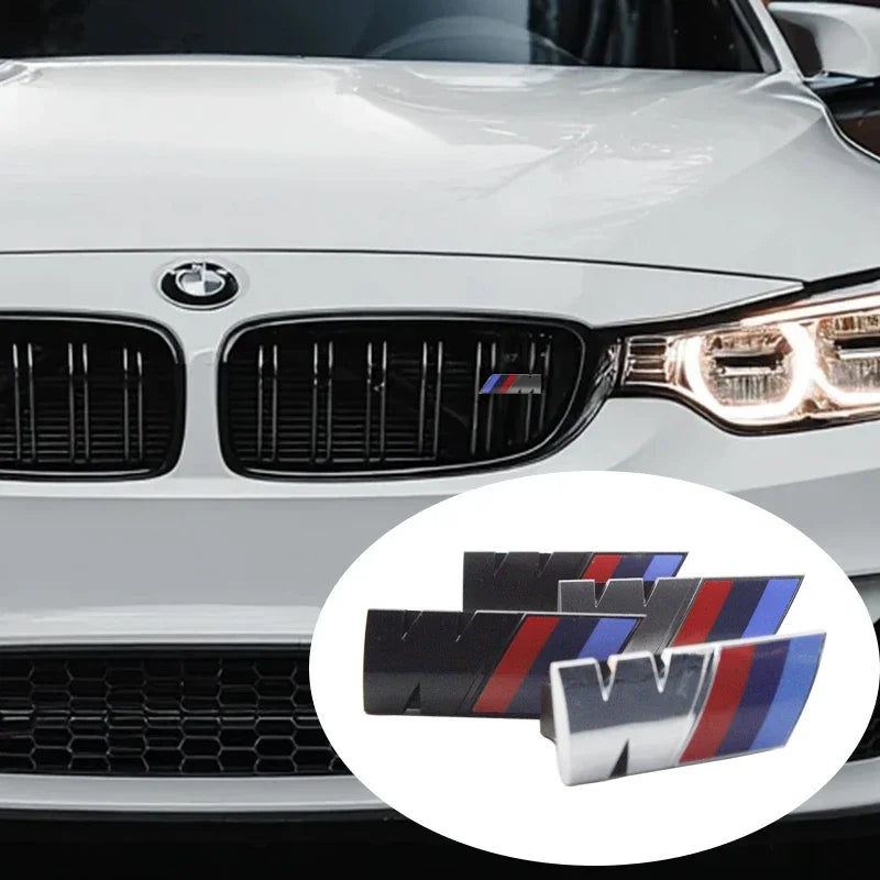 3D ABS M Logo Car Emblem Front Grill Badge Accessorie For BMW  X3 X5 E39 E92 F11 F31 E90 E46 F10 F30 E87 F20 G20 E60 E61 F25 E36
