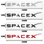 3D ABS Logo Letters Car Trunk Fender Side Badge Decal For Tesla Model Y/S/3/X Space X Emblem Sticker Accessory