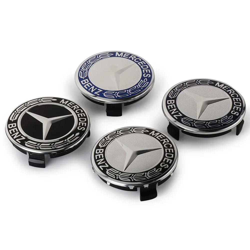 4PCS 75MM Car Wheel Center Hub Caps Tire Rim Covers Auto Accessories For Mercedes Benz CLA A180 W108 AMG CLK W201 W212 W213 W220