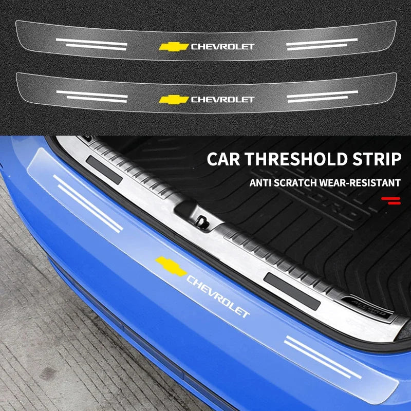 Car Transparent Rear Guard Plate Trunk Sticker For Chevrolet Silverado Impala Malibu Equinox Cruze Camaro Tahoe/Suburban Cavalie