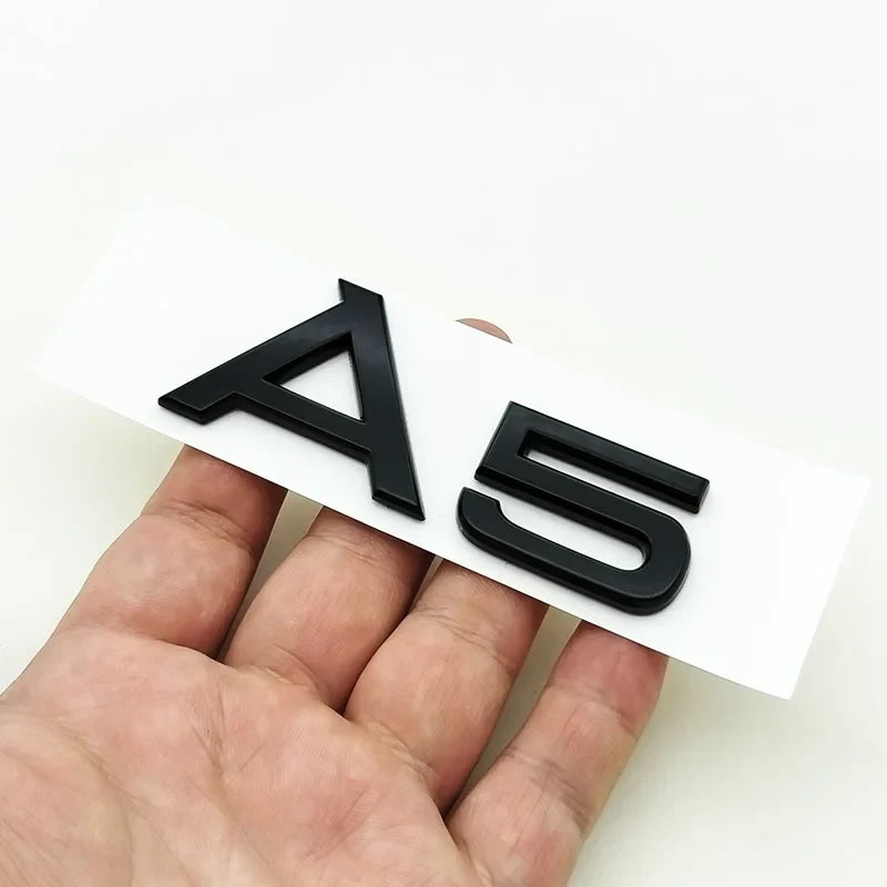 3D ABS cromo negro Logo A1 A2 A3 A4 A5 A6 A7 A8 emblema coche insignia para maletero pegatinas para Audi Auto accesorios decorativos