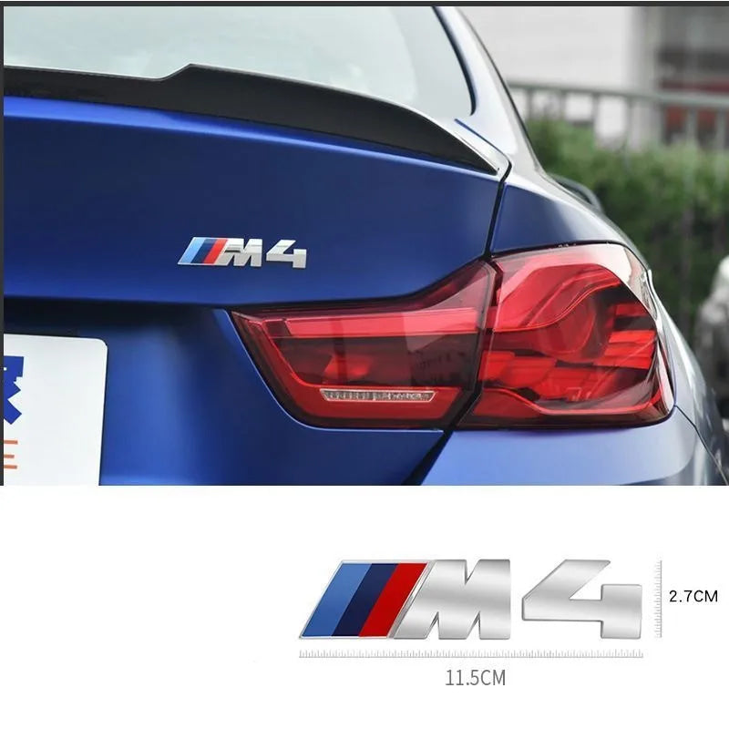 3D Emblem Car Fender Side Rear Trunk Badge M Logo Sticker Number Decal For BMW M1 M2 M3 M4 M5 M6 M7 Performance Auto Accessories