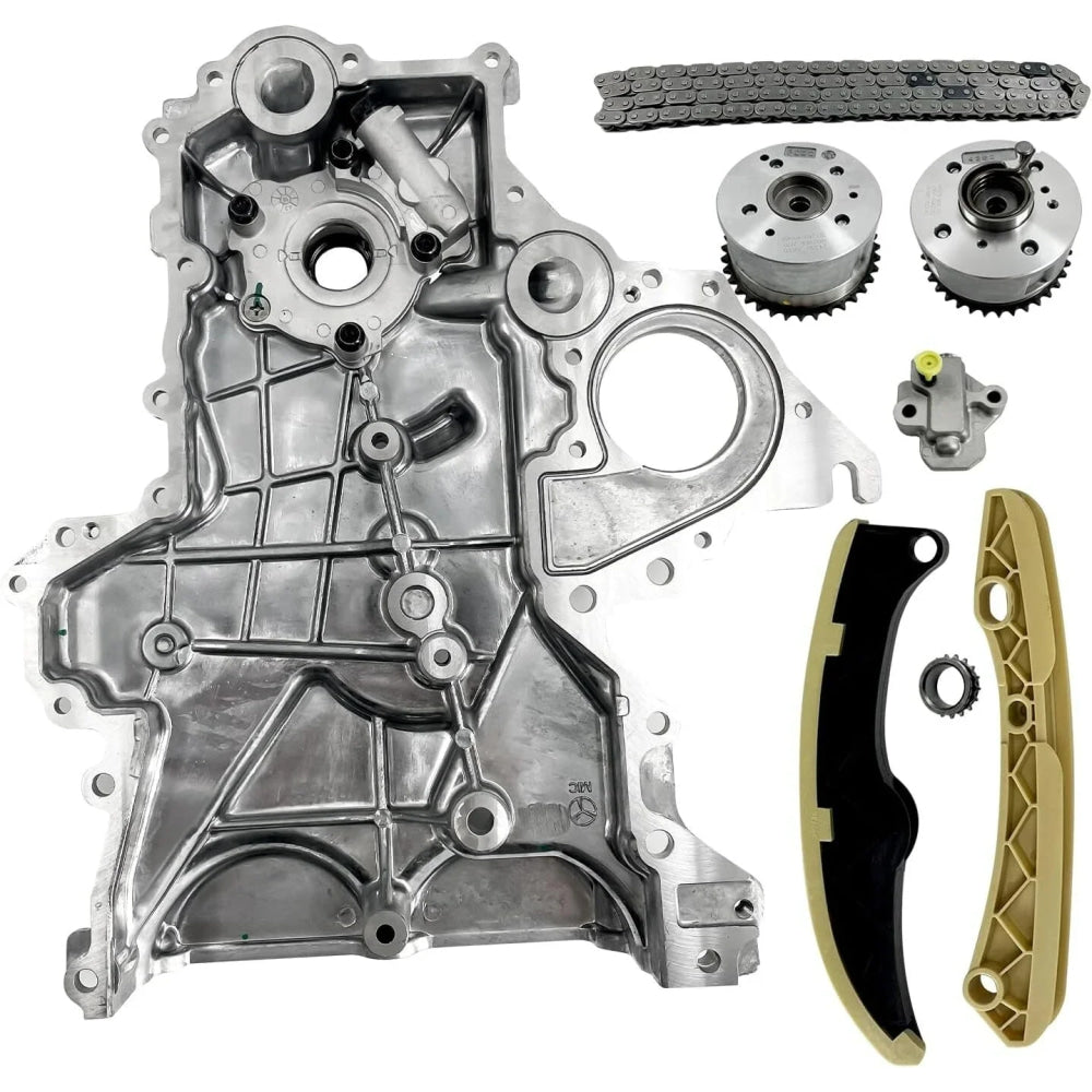 213502B701 243212B620 Timing Chain Kit+VVT Gear+Oil Pump Cover 244202B611 244312B620 For Hyundai Veloster Elantra Kia 12-21