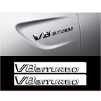 Universal V8 BITURBO 4MATIC+ Car Fender Emblem Badge for Mercedes Benz W220 W201 W222 W204 W176 W124 W212 W213 W177 - Vehicle Ac
