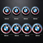 4Pcs 56/68mm Wheel Center Caps Emblem Badge For BMW 50th Anniversary E90 E60 F10 F20 G20 G30 E53 E85 E70 E84 F48 1/3/5/7 Series