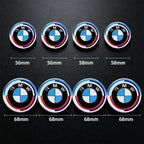 4Pcs 56/68mm Wheel Center Caps Emblem Badge For BMW 50th Anniversary E90 E60 F10 F20 G20 G30 E53 E85 E70 E84 F48 1/3/5/7 Series