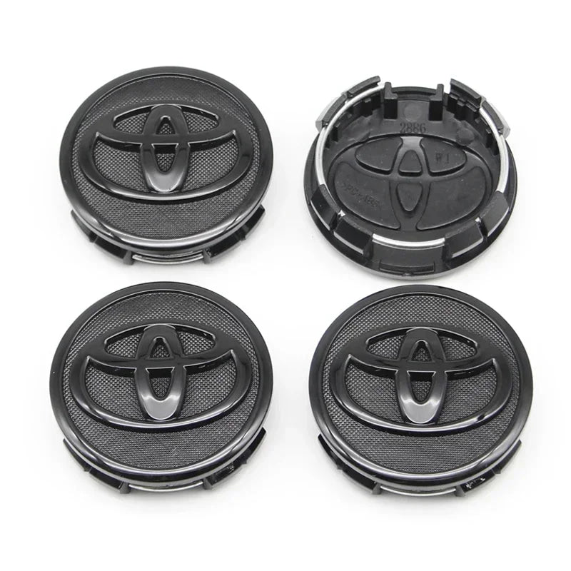 4pcs 57mm+62mm Car Tyre Wheel Center Hub Cap Badge For Toyota C-hr Prado Rav4 Yaris Hilux Prius Avensis Corolla Camry crown