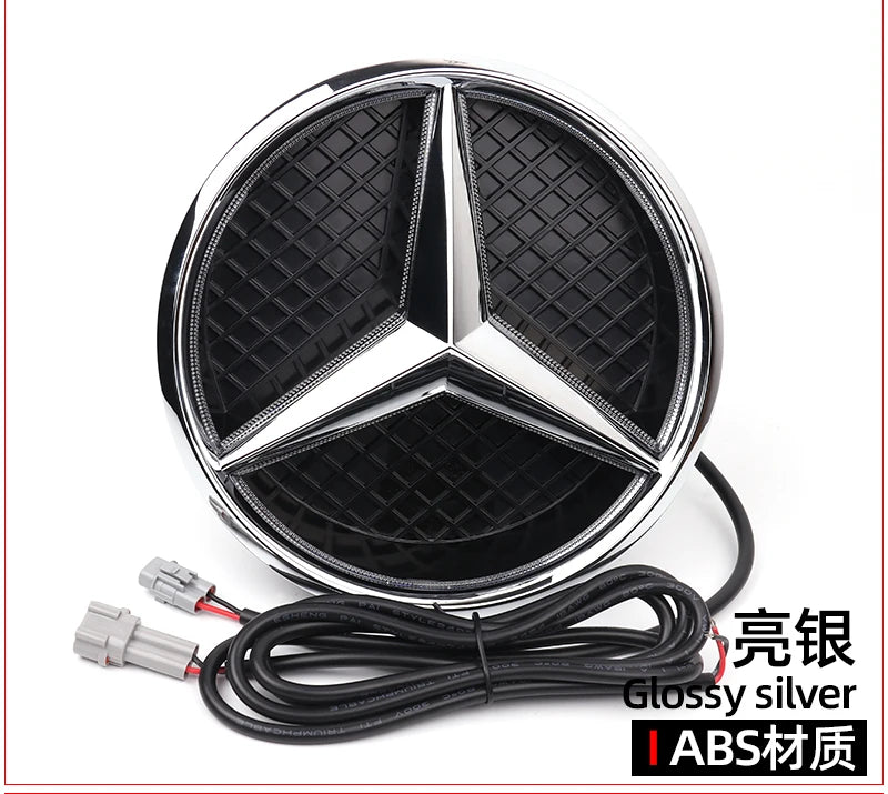 Grid LED light Front Grilled Embelm badge For W204 W205 W213 W253 C-Class E-Class GLC C E 180 200 250 300 350 43 63 4MATIC