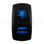 12V 20A Blue Led Car Boat Laser Rocker Switch ON OFF, (ON) OFF, ON OFF ON, (ON) OFF ON, (ON) OFF (ON) Waterproof