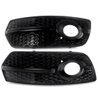 1Pair Black Honeycomb Fog Light Cover Grille for Audi Q5 8R 2009-2012 SQ5 Style