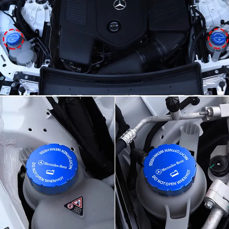 Car Water Tank Cap Protection Cover Accessories Hubcap For Mercedes Benz AMG W204 W205 W203 W211 W212 W213 W201 W210 W169 W220