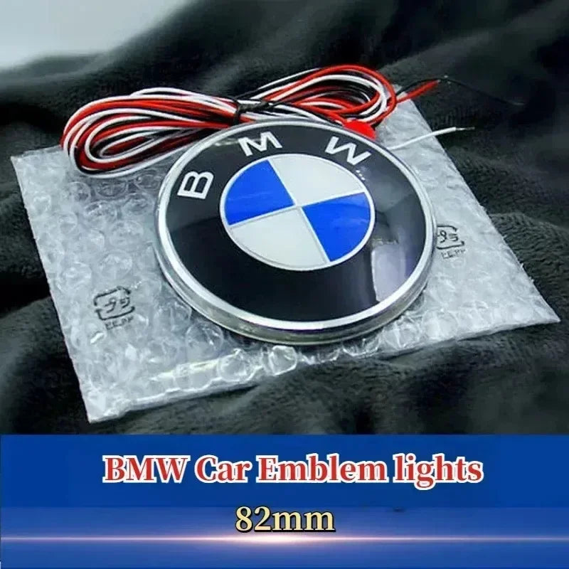 Illuminated LED BMW Logo Emblem Light Up Front Hood Rear Trunk Badge 82mm  Fit BMW E30 E46 E60 F10 F30 G20 M Series Car Styl