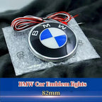 Illuminated LED BMW Logo Emblem Light Up Front Hood Rear Trunk Badge 82mm  Fit BMW E30 E46 E60 F10 F30 G20 M Series Car Styl