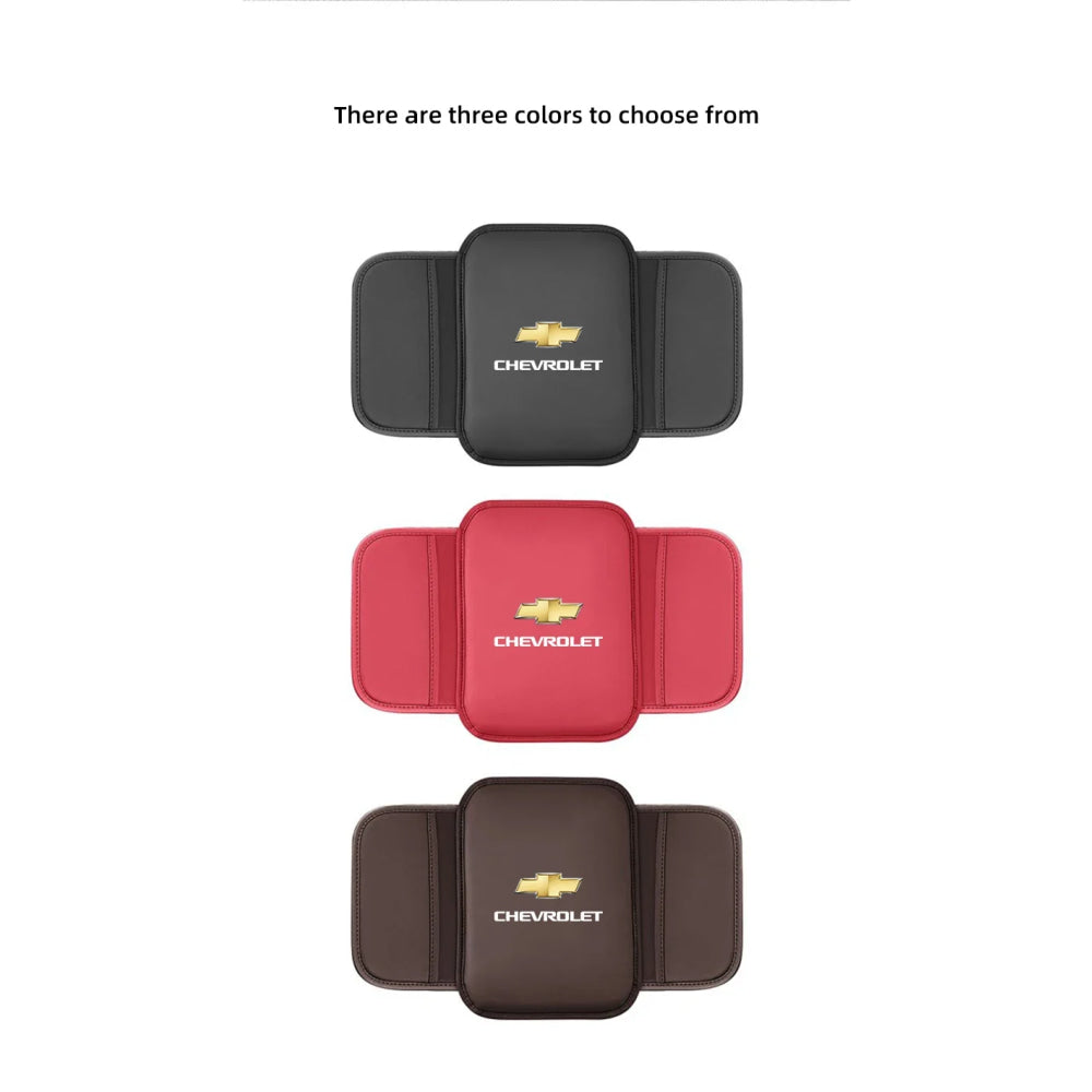 Car Armrest Cushion Leather Arm Rest Box Pad With Storage Bag For Chevrolet Corvette Montana TrailBlazer Silverado Traverse Bolt