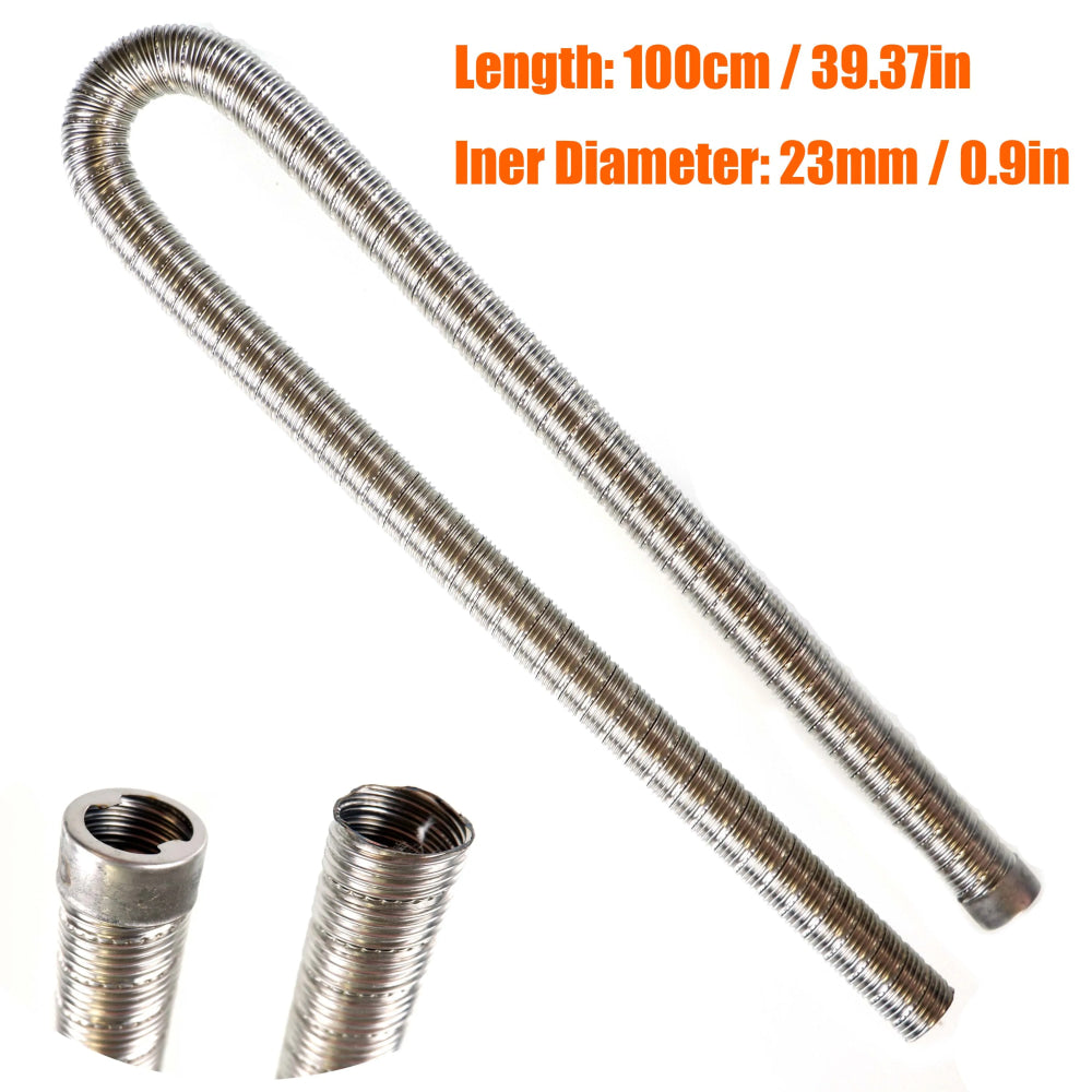 60cm 100cm 120cm 150cm 200cm 250cm 300cm Air Diesel Parking Heater Stainless Steel Exhaust Pipe Tube Gas Vent Hose Car Truck VAN