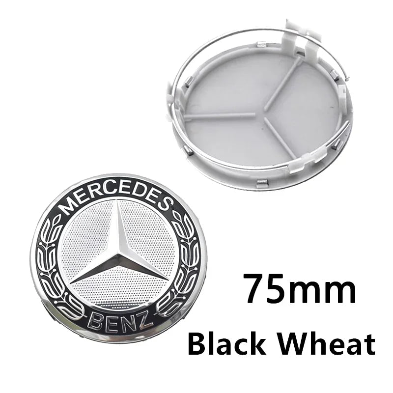 4pcs 56mm 60mm 75mm  68mm3Pin Car Wheel Center Cap Rim Hub Caps Emblem W202 W220 W213 W210 W164 E200 E260 E300 For Mercedes Benz