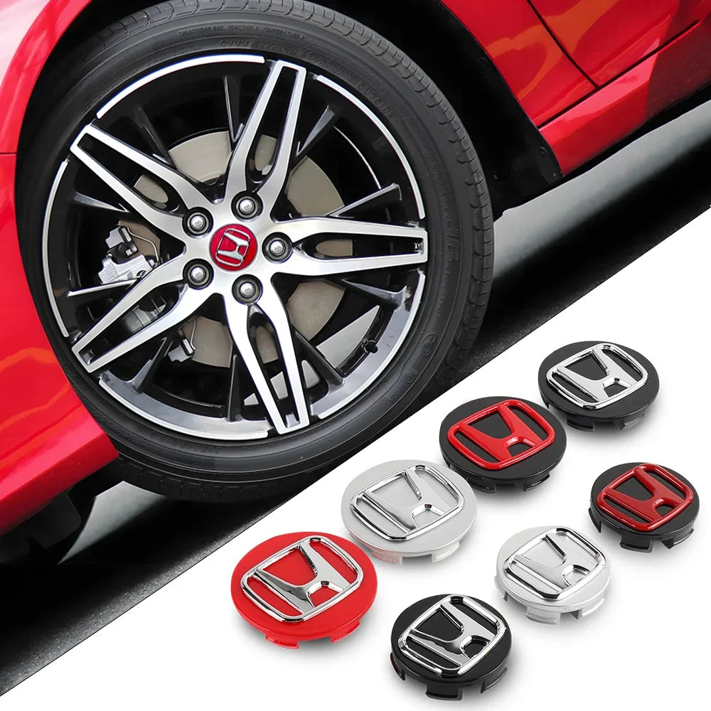 4pcs 56/58/60/69mm Car Wheel Center Hub Caps Accessories For Honda Type R Type S VTEC DOHC Modulo Vezel Legend Si RR Insight