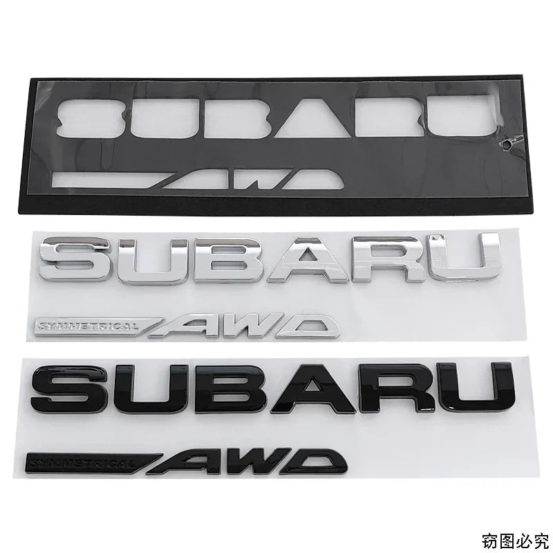21.5X2.2CM ABS 2025 for Subaru SYMMETRICAL AWD Car Rear Trunk Letters Emblem Stickers STI XV WRC WRX BRZ FORESTER IMPREZA LEGACY