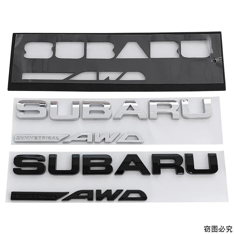 21.5X2.2CM ABS 2025 for Subaru SYMMETRICAL AWD Car Rear Trunk Letters Emblem Stickers STI XV WRC WRX BRZ FORESTER IMPREZA LEGACY