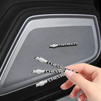 Chevrolet 3D Aluminum Sticker Decal Fit For Chevrolet Silverado Impala Malibu Equinox Cruze Camaro Blazer Spark Aveo TrailBlazer