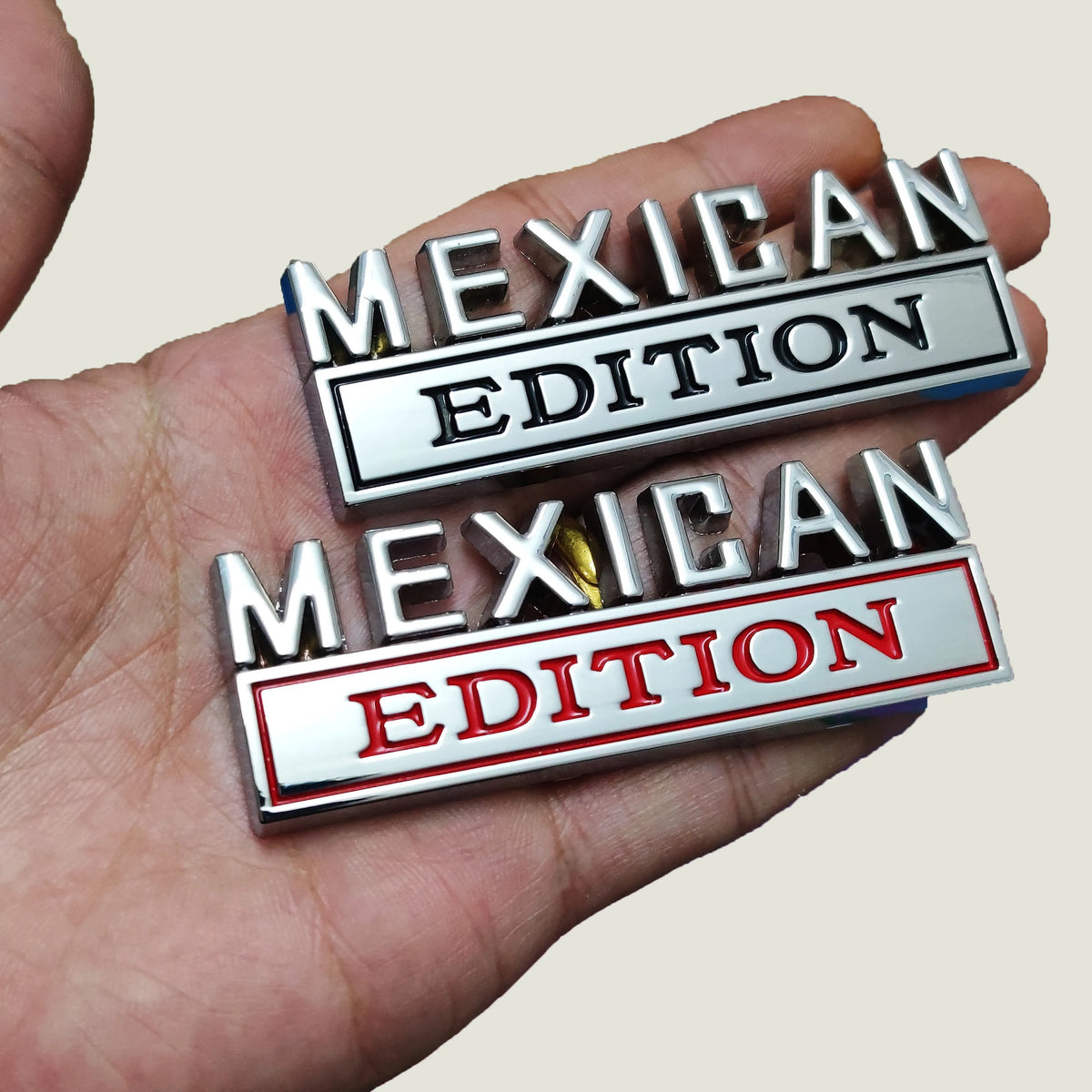 Mexican Edition Metal Car Emblems - Ideal for Hood, Trunk, Fenders, Doors of Nissan, GM, VW, Toyota, Chevy