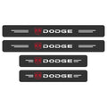4Pcs Car Door Threshold Protector Sticker Emblem Decal Auto Accessories  For Dodge Durango Caliber Dakota Neon SXT Nitro Ram SRT