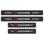4Pcs Car Door Threshold Protector Sticker Emblem Decal Auto Accessories  For Dodge Durango Caliber Dakota Neon SXT Nitro Ram SRT
