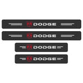 4Pcs Car Door Threshold Protector Sticker Emblem Decal Auto Accessories  For Dodge Durango Caliber Dakota Neon SXT Nitro Ram SRT
