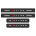 4Pcs Car Door Threshold Protector Sticker Emblem Decal Auto Accessories  For Dodge Durango Caliber Dakota Neon SXT Nitro Ram SRT