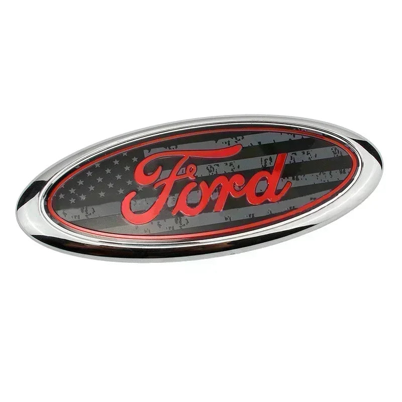 ABS Car Rear Trunk Sticker Front Hood Emblem for Ford Fusion Ranger Escape Fiesta Explorer Focus Bronco Mondeo Transit