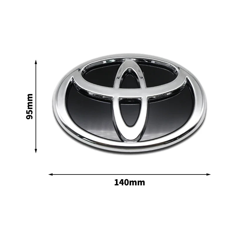 3D Car Logo Modified Car Logo Badges Front And Rear Logo Silver For Toyota Hybrid Series Prado Highlander Camry Corolla Styling