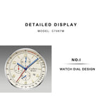 CADISEN New Chronograph Men's Quartz Watch Top Luxury Watches For Men MIYOTA 0S10 AR Mirror Waterproof Canvas Men's Wristwatch