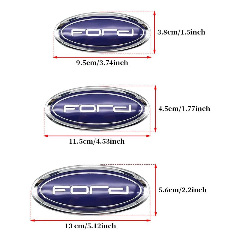 Ford Letter Badge Car Emblem Badge Sticker Front Hood ABS Rear Trunk Tailgate For Fiesta Ranger Mondeo Focus Escape Kuga Edge