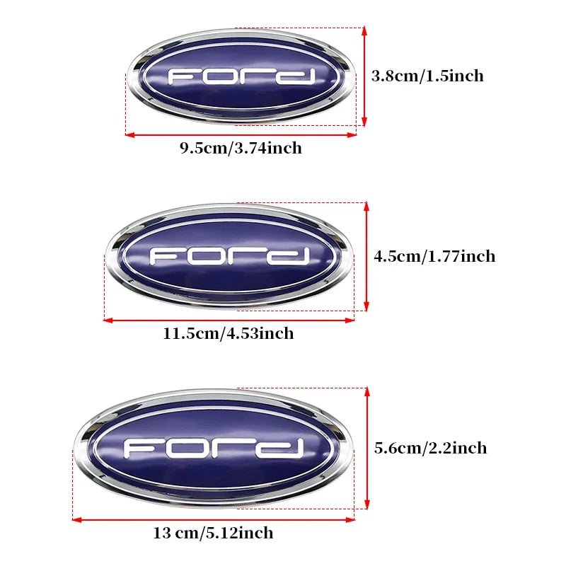 Ford Letter Badge Car Emblem Badge Sticker Front Hood ABS Rear Trunk Tailgate For Fiesta Ranger Mondeo Focus Escape Kuga Edge