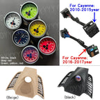 Car Stopwatch Panel Cover For Porsche Cayenne 958 chrono watch Interior Center Dashboard Clock Compass Modification Accessories