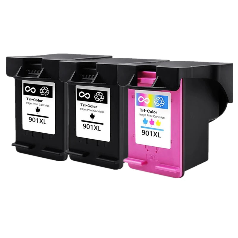 Cartucho de tinta para impresora HP 901 XL, recambio de tinta Compatible con HP Officejet J4530, J4540, J4550, J4580, J4585, J4624, J4640, J4660, J4680, J4680c, 901XL