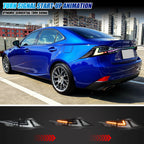 LED RGB Tail Lights for Lexus IS250 IS350 IS200t IS300 ISF 2014-2020 3IS Sequential Turn Signal Rear Trunk Lid Lamps Assembly