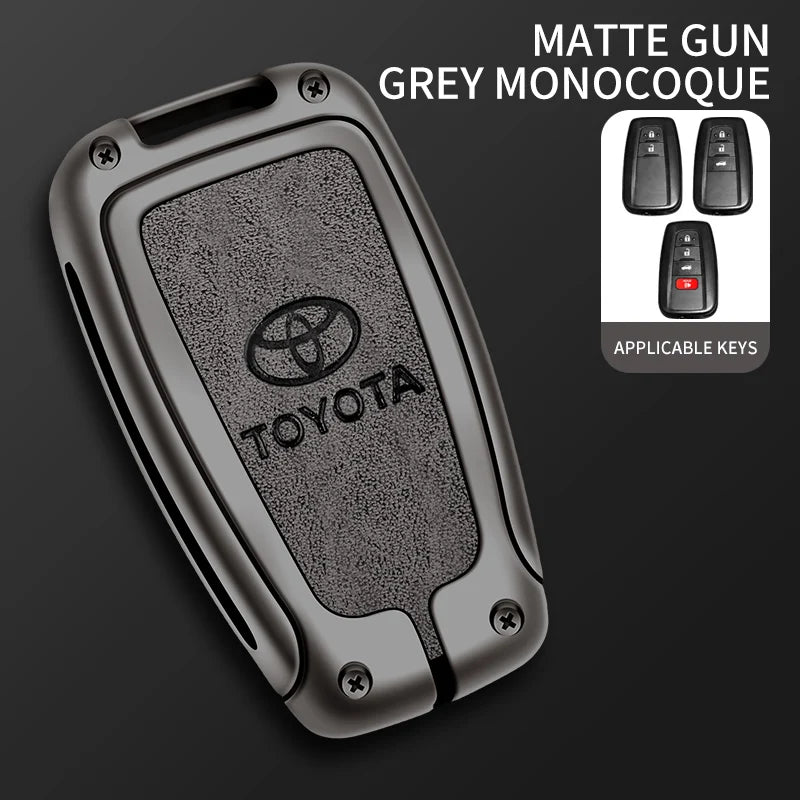 Car Key Case Bag Cover Shell For Toyota CHR Prado 2017 2018 Prius Camry Corolla RAV4 2017 2018 2019 2020 Protector Accessories