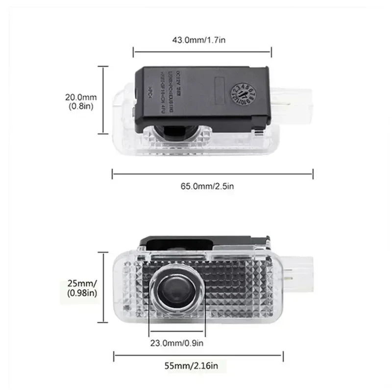 2PCS LED Car Door Welcome Logo Light Projector Lamp For Audi Sline S3 S4 S5 S6 S7 RS Quattro Q7 Q5 Q3 A4 B8 8P A3 A6 C7 A5 A6
