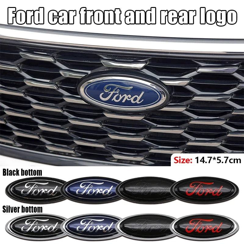 For Focus Ranger Mustang Kuga Mondeo Fiesta Explorer Transit Accessories Ford ABS 14.5cm Car Front Hood Emblem ABS Badge Cover