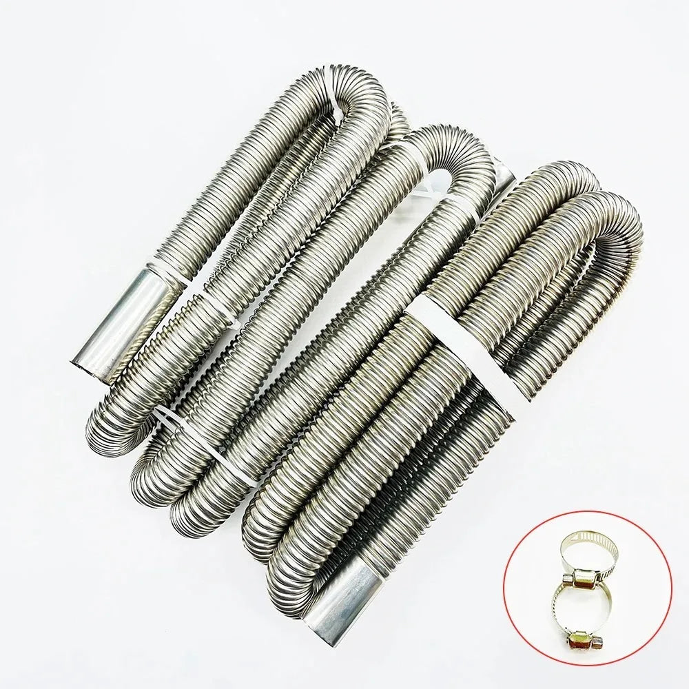 Tubo de Escape de Acero Inoxidable de 300 CM para Calefactor de Estacionamiento Diésel, Manguera de Ventilación de Gas para Piezas de Calefactor de Coche Eberspacher Webasto