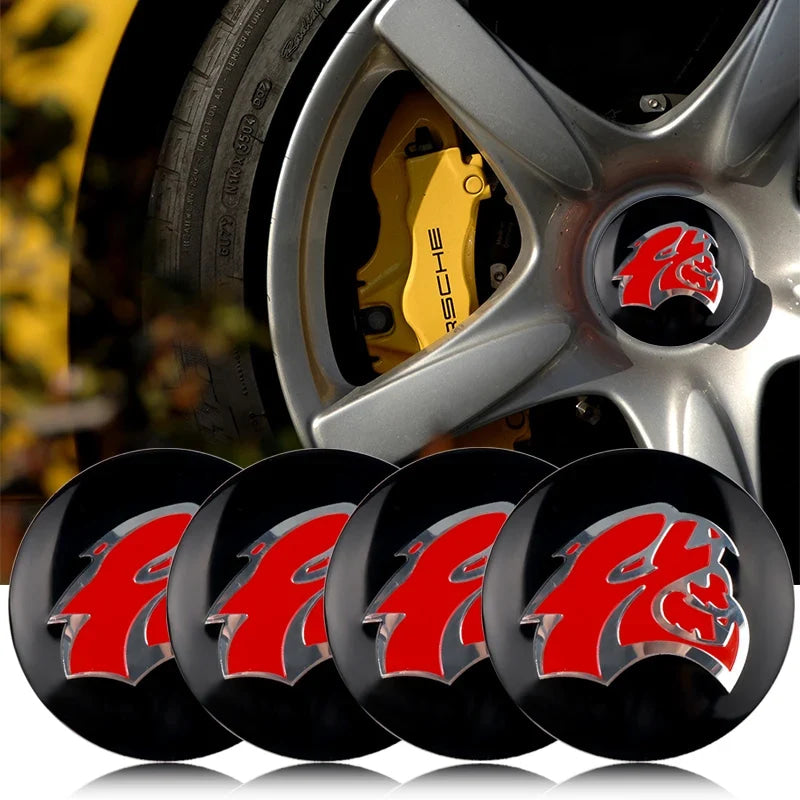 56MM Car Wheel Center Cover Sticker Hub Cap Accessories For Dodge Durango Caliber Dakota Neon SRT SXT Nitro Avenger Dart Viper