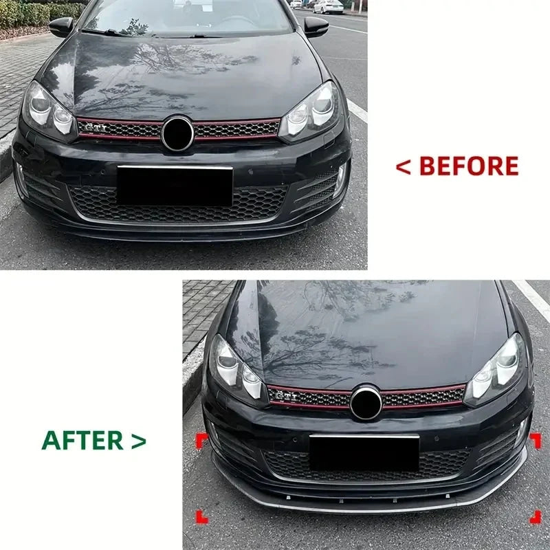 Car Front Bumper Lower Spoiler Lip Splitter For VW Golf 6 MK6 GTI 2008-2012 Front Bumper Spoiler Guard Protector