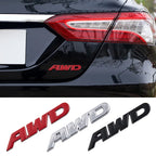 3D Metal AWD Letters Stickers Car Rear Trunk Fender Badge Sticker For Honda CRV HRV Toyota Highlander Car Styling Accessories