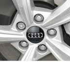 For Audi 4pcs 60mm Car Styling Audi Wheel Center Cap Emblem Hub Covers Badge For Audi B5 B6 B7 B8 B9 D3 Q3 Q5 Q7 TT A1 A3 A4 A5