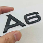3D ABS Chrome Black Car Letters A4 A6 Logo Rear Trunk Badge Sticker Decals For Audi A4 A6 Auto Tail Marking Accessories