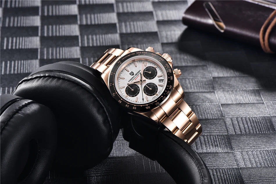 40mm New V2 PAGANI DESIGN Classic fashion Men Quartz Watches Sapphire Retro Chronograph Stainless Steel Waterproof Watch for Men