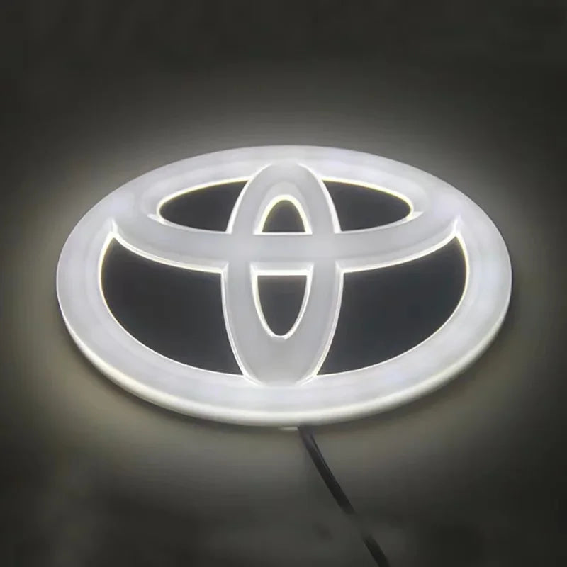 1PC 4D 16cm Car Front Grille Trunk Logo LED Light Retrofit for Toyota Land Cruiser Prado RAV4 Highlander Camry Accessories