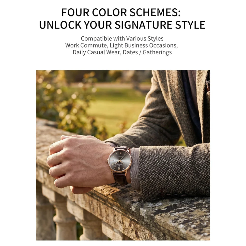 STARKING Sapphire 8215 Automatic Watch Fashion Sports Business Casual Wristwatch Waterproof Wear-resistant Watch Gifts for Men