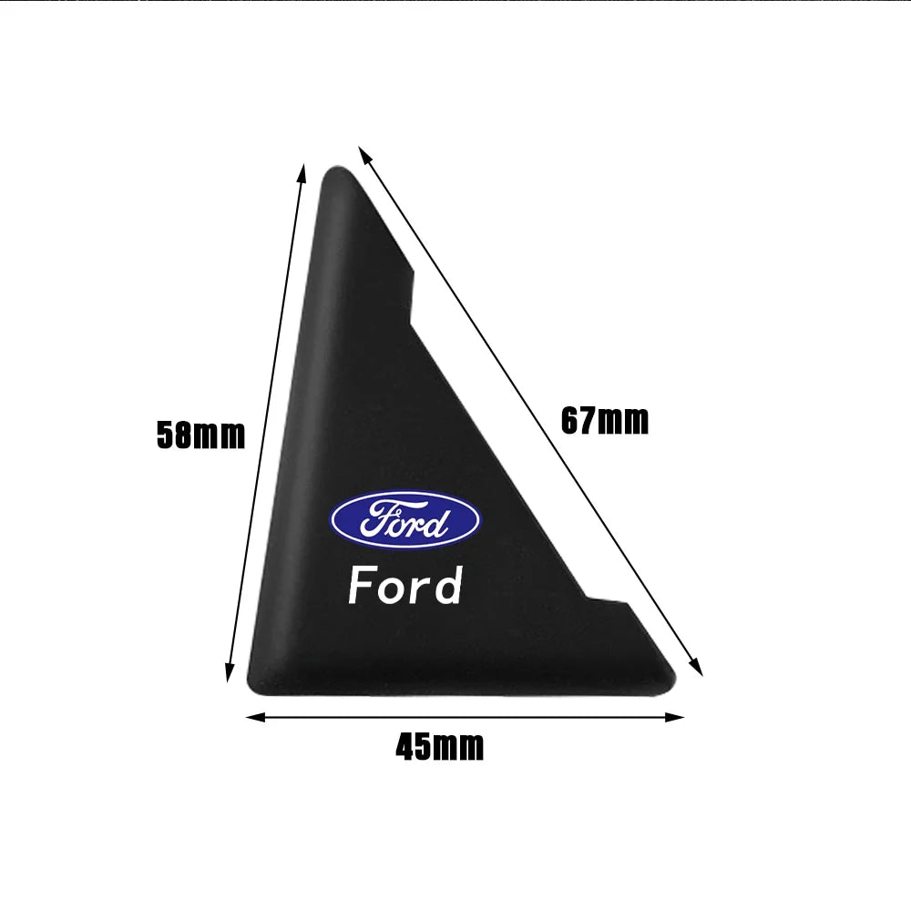 2/4PC Silicone Car Badge Door Corner Cover Bumper Crash Scratch Protector For Ford Fiesta Kuga Mustang ST Mondeo Explorer Escape